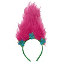 Serre-tête Troll Rose Femme - Thème: Carnaval - Couleur: Rose - Taille: Taille Unique