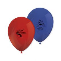 8 Ballons En Latex Spiderman Bleu Et Rouge - Thème: Héros Et Super Méchants - Couleur: Bleu - Taille: Taille Unique