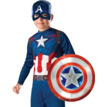 Bouclier en plastique metallisé Captain America 30 cm enfant