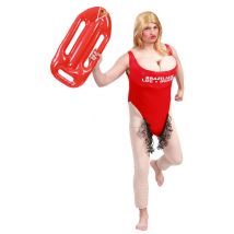 Déguisement Lifeguard Humoristique Homme - Thème: Fête À La Plage - Couleur: Rouge - Taille: XL (54-56)