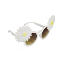 Lunettes Marguerites Blanches Adulte - Thème: Carnaval - Couleur: Blanc - Taille: Taille Unique