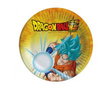 8 Petites Assiettes En Carton Dragon Ball Super 18 Cm - Thème: Anniversaire - Couleur: Coloré - Taille: Taille Unique