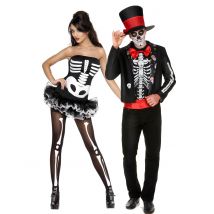 Déguisement De Couple Squelette Halloween - Thème: Magie Et Horreur - Couleur: Coloré - Taille: Taille Unique