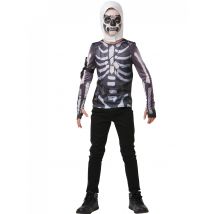 T-shirt Et Cagoule Skull Trooper Fortnite Adolescent - Thème: Héros Et Super Méchants - Couleur: Argenté / gris - Taille: 11 à 13 ans (142-164 cm)