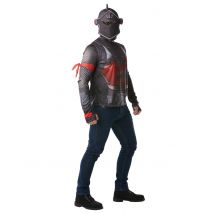T-shirt Et Casque Black Knight Fortnite Adulte - Thème: Héros Et Super Méchants - Couleur: Argenté / gris - Taille: Large