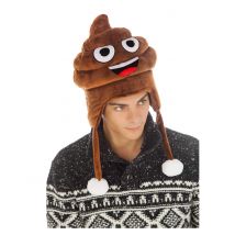 Bonnet Crotte Emoji - Thème: Humour - Couleur: Marron - Taille: Taille Unique