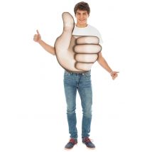 Déguisement Emoji Pouce Adulte - Thème: Humour - Couleur: Blanc - Taille: Taille Unique