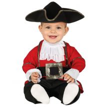 Déguisement Combinaison Pirate Rouge Bébé - Thème: Bébé - Couleur: Coloré - Taille: 12 - 18 mois (82 - 88cm)