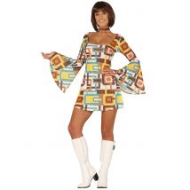Déguisement robe disco géométrique femme