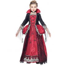 Déguisement Vampiresse Duchesse Fille - Thème: Magie Et Horreur - Couleur: Rouge - Taille: 11-13 ans (158 cm)