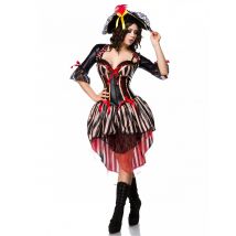 Déguisement Pirate Corset Rouge Sexy Luxe Femme - Thème: Luxe - Couleur: Multicolore - Taille: XL (42)