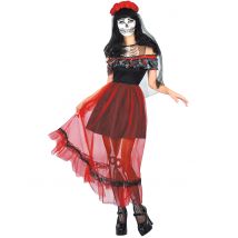 Déguisement Dia De Los Muertos Femme - Thème: Halloween - Couleur: Noir - Taille: L