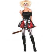 Déguisement Jupe Arlequin Femme - Thème: Magie Et Horreur - Couleur: Multicolore - Taille: M