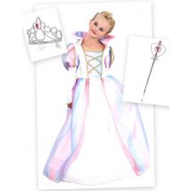 Pack déguisement princesse fille avec couronne et baguette