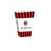 4 Boîtes Popcorn En Carton Ac Milan 13,5 X 8,5 X 19 Cm - Thème: Nationalité Et Supporters - Couleur: Multicolore - Taille: Taille Unique