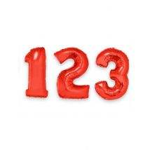 Ballon Aluminium Chiffre Rouge 1 M - Thème: Anniversaire - Rouge