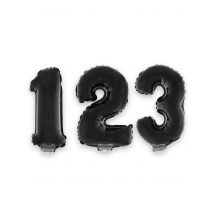 Ballon Aluminium Chiffre Noir 1 M - Thème: Anniversaire - Noir