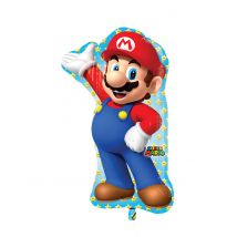 Ballon En Aluminium Super Mario 55 X 83 Cm - Thème: Héros Et Super Méchants - Couleur: Coloré - Taille: Taille Unique