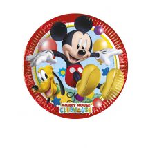 8 Petites Assiettes En Carton Mickey Mouse 20 Cm - Thème: Personnages - Couleur: Coloré - Taille: Taille Unique
