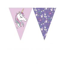 Guirlande 9 fanions Minnie et la licorne