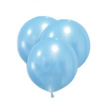 5 Ballons Géants En Latex Bleus 47 Cm - Bleu - Taille: Taille Unique