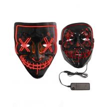 Masque Led Purge Adulte - Thème: Héros Et Super Méchants - Couleur: Noir - Taille: Taille Unique