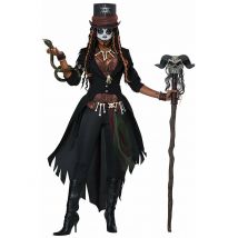 Déguisement Magicienne Vaudou Luxe Femme - Thème: Halloween - Couleur: Noir - Taille: L (42/44)
