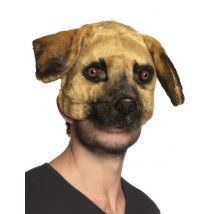 Masque Chien Peluche Adulte - Thème: Animaux Et Petites Bêtes - Couleur: Marron - Taille: Taille Unique