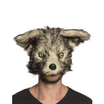Masque Loup-garou Peluche Adulte - Thème: Magie Et Horreur - Couleur: Noir - Taille: Taille Unique