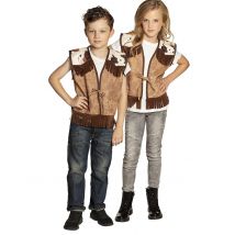 Veste Western Marron Clair Enfant - Thème: Western - Couleur: Marron - Taille: 4-6 ans (104-116 cm)