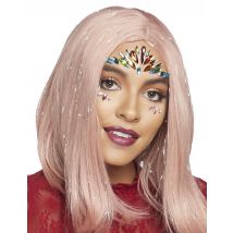 Bijoux pour visage adhésifs multicolores