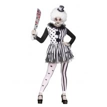 Déguisement Clown Tueur Femme - Thème: Clowns, Cirque - Couleur: Noir - Taille: M / L