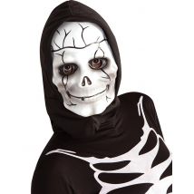 Masque Squelette Avec Cagoule Enfant - Thème: Magie Et Horreur - Couleur: Blanc - Taille: Taille Unique