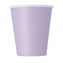 14 Gobelets En Carton Lavandes 266 Ml - Thème: Anniversaire - Couleur: Violet - Taille: Taille Unique