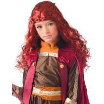Perruque Princesse Bordeaux Grand Nord Fille - Thème: Médiéval - Couleur: Rouge - Taille: Taille Unique