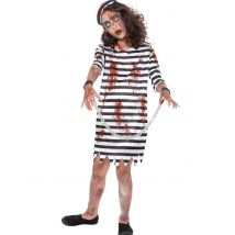 Déguisement Prisonnière Enchaînée Zombie Fille - Thème: Magie Et Horreur - Couleur: Noir - Taille: 10-12 ans (145/158 cm)