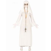 Déguisement Fantôme Nonne Femme - Thème: Magie Et Horreur - Couleur: Blanc - Taille: M (38-40)