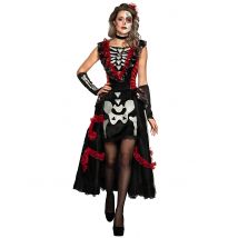 Déguisement Dia De Los Muertos Jupon Femme - Thème: Halloween - Couleur: Noir - Taille: S (36/38)