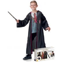 Coffret Déguisement Et Accessoires Harry Potter - Thème: Magie Et Horreur - Couleur: Noir - Taille: 9 à 10 ans (134 à 140 cm)