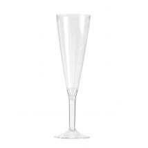 10 Flûtes À Champagne Pied Cristal 150 Ml - Thème: Chic Et Choc - Couleur: Blanc - Taille: Taille Unique