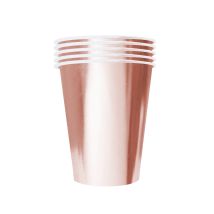 20 Gobelets Américains Carton Recyclable Rose Gold 53cl - Rose - Taille: Taille Unique