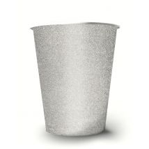 10 Gobelets Américains Scintillants Carton Recyclable Argent 53 Cl - Thème: Strass Et Paillettes - Couleur: Argenté / gris - Taille: Taille Unique