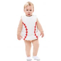 Déguisement Balle De Baseball Bébé - Thème: Nationalité Et Supporters - Couleur: Blanc - Taille: 6 à 12 mois (67-69 cm)