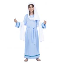 Déguisement Vierge Marie Bleue Fille - Thème: Crèche - Couleur: Bleu - Taille: 7 - 9 ans (122 - 134 cm)