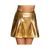 Jupe Patineuse Métallisée Dorée Femme - Thème: Années 60'/70' - Couleur: Doré - Taille: Taille Unique