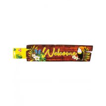 Décoration Murale Welcome Toucan 60 X 13 Cm - Thème: Fête À La Plage - Couleur: Multicolore - Taille: Taille Unique