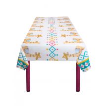 Nappe En Plastique Lama Blanche 130 X 180 Cm - Thème: Peuples Du Monde - Couleur: Blanc - Taille: Taille Unique