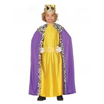 Déguisement Roi Mage Jaune Enfant - Thème: Crèche - Couleur: Jaune - Taille: 10 à 12 ans (142-148 cm)