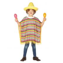 Déguisement poncho mexicain enfant