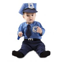 Déguisement Agent De Police Bébé - Thème: Bébé - Couleur: Bleu - Taille: 6 à 12 mois (67-69 cm)